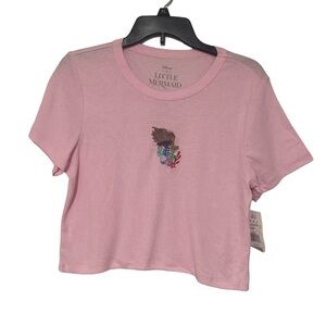 The Little Mermaid 🧜‍♀️ Disney Boxy Pink Short Sleeve Tee T-Shirt - Size XL